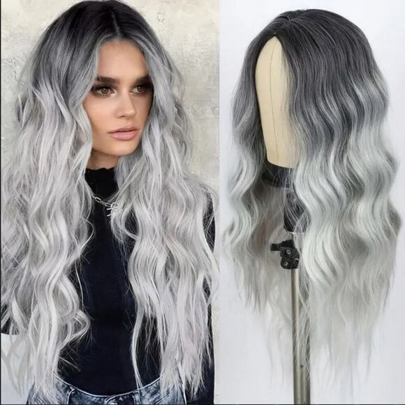 Women'S 26" Long Curly Wavy Synthetic Wig Heat Resistant High Temperature Fiber - Picture 6 of 16